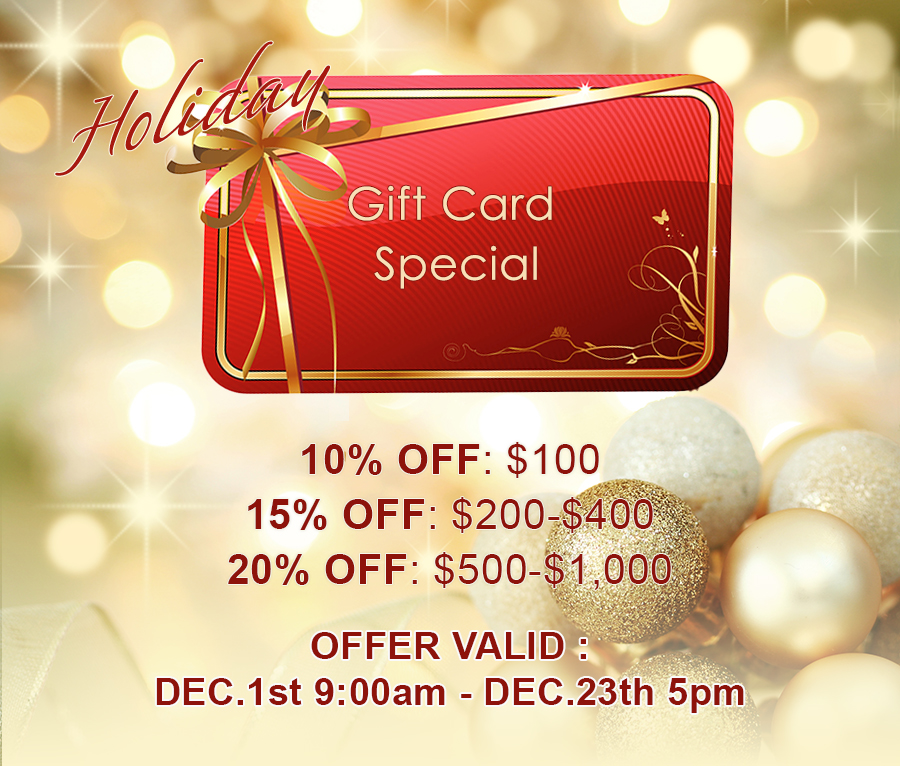 Holiday Gift Card Special Holiday Gift Card Special